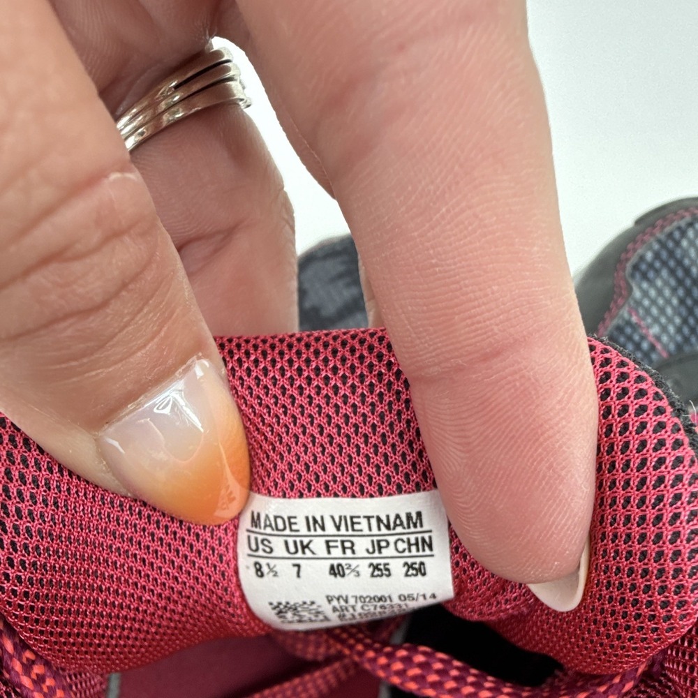 adidas Thrasher Womens 8.5 Running Shoes Black Pink Breathable Low Top C76331 - Picture 9 of 11